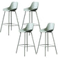 Milk Tea Shop Footrest Stool Nordic Style Matte Finish Metal Bar Stool