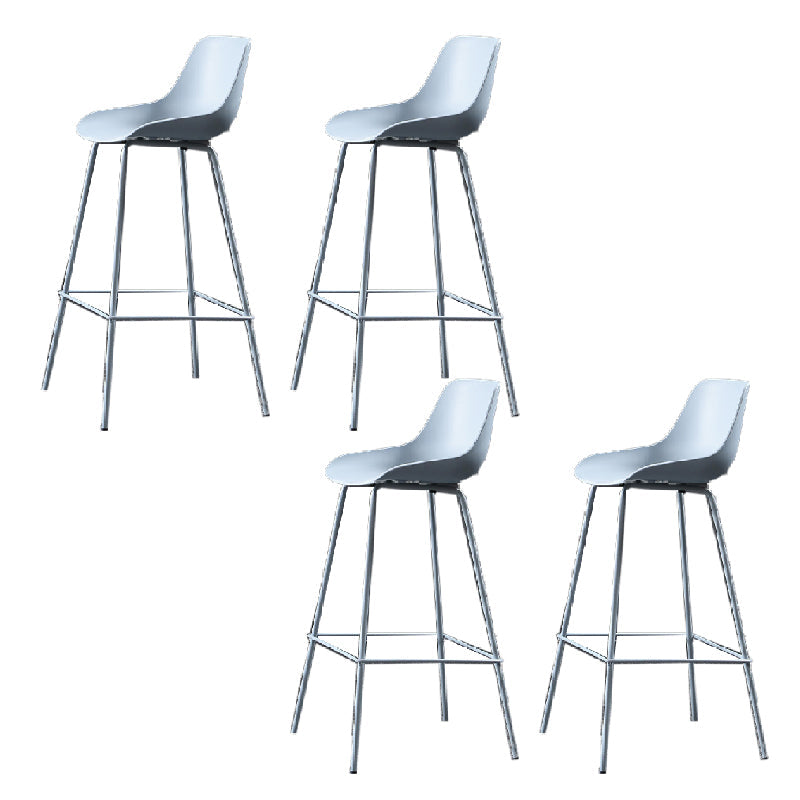 Milk Tea Shop Footrest Stool Nordic Style Matte Finish Metal Bar Stool