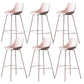 Milk Tea Shop Footrest Stool Nordic Style Matte Finish Metal Bar Stool