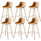 Milk Tea Shop Footrest Stool Nordic Style Matte Finish Metal Bar Stool