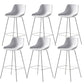 Milk Tea Shop Footrest Stool Nordic Style Matte Finish Metal Bar Stool