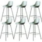 Milk Tea Shop Footrest Stool Nordic Style Matte Finish Metal Bar Stool