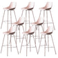 Milk Tea Shop Footrest Stool Nordic Style Matte Finish Metal Bar Stool