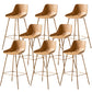 Milk Tea Shop Footrest Stool Nordic Style Matte Finish Metal Bar Stool