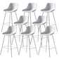 Milk Tea Shop Footrest Stool Nordic Style Matte Finish Metal Bar Stool
