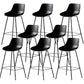 Milk Tea Shop Footrest Stool Nordic Style Matte Finish Metal Bar Stool