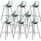 Milk Tea Shop Footrest Stool Nordic Style Matte Finish Metal Bar Stool