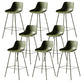 Milk Tea Shop Footrest Stool Nordic Style Matte Finish Metal Bar Stool