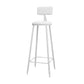 Nordic Armless Backrest Counter Stool Iron Kitchen Bar Stool with Leather Cushion