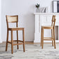 Contemporary Bar Stool Wooden Counter Bar Stool with Wood Legs for Bar