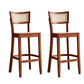 Contemporary Bar Stool Wooden Counter Bar Stool with Wood Legs for Bar