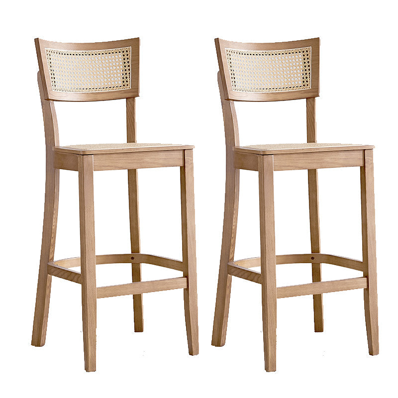 Contemporary Bar Stool Wooden Counter Bar Stool with Wood Legs for Bar