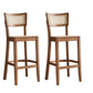 Contemporary Bar Stool Wooden Counter Bar Stool with Wood Legs for Bar