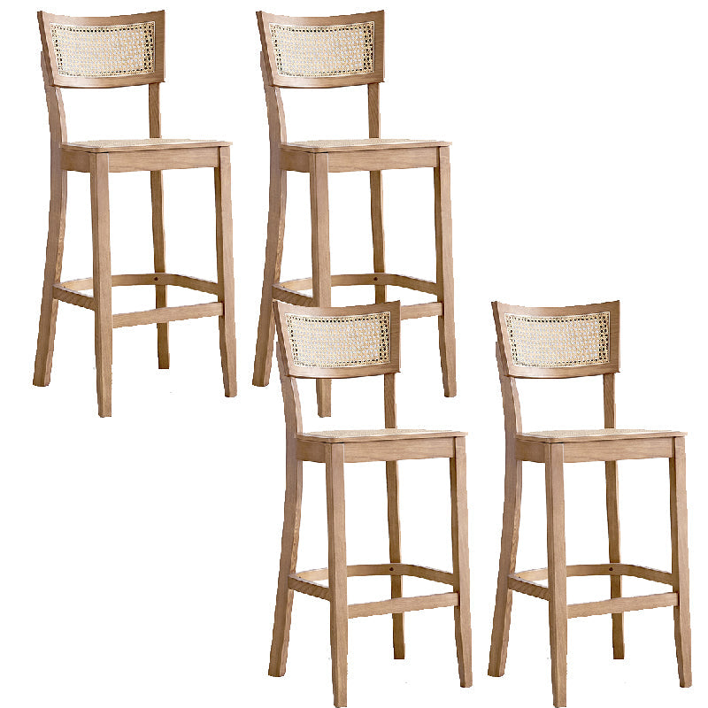 Contemporary Bar Stool Wooden Counter Bar Stool with Wood Legs for Bar