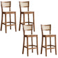 Contemporary Bar Stool Wooden Counter Bar Stool with Wood Legs for Bar