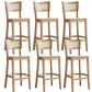 Contemporary Bar Stool Wooden Counter Bar Stool with Wood Legs for Bar