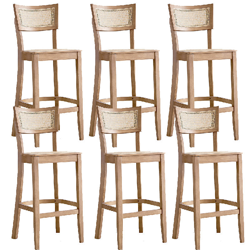 Contemporary Bar Stool Wooden Counter Bar Stool with Wood Legs for Bar