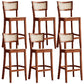 Contemporary Bar Stool Wooden Counter Bar Stool with Wood Legs for Bar