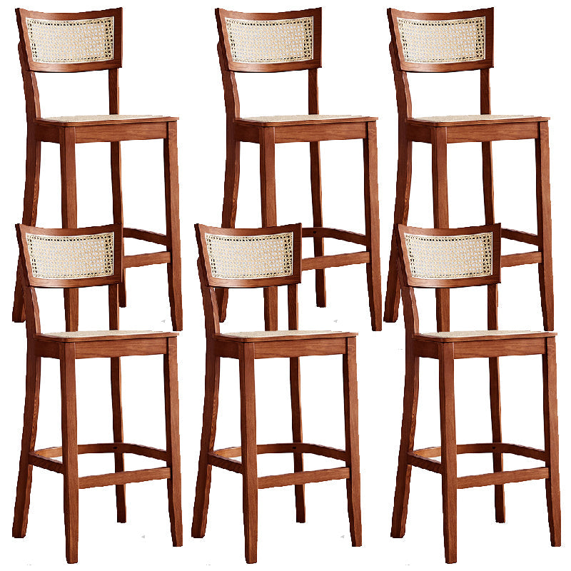 Contemporary Bar Stool Wooden Counter Bar Stool with Wood Legs for Bar