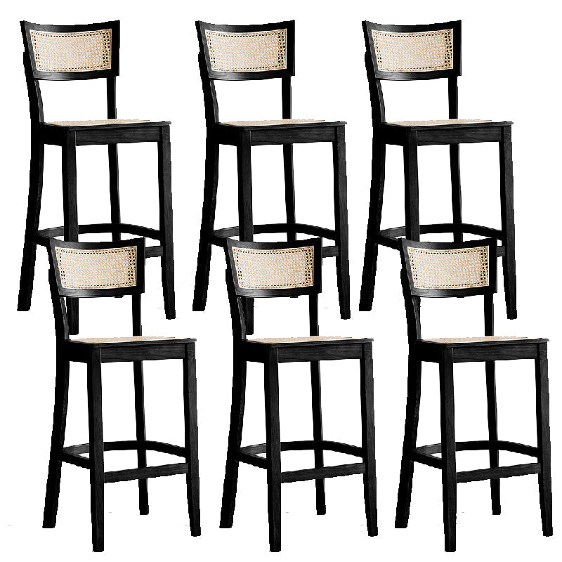 Contemporary Bar Stool Wooden Counter Bar Stool with Wood Legs for Bar