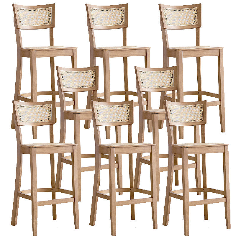 Contemporary Bar Stool Wooden Counter Bar Stool with Wood Legs for Bar