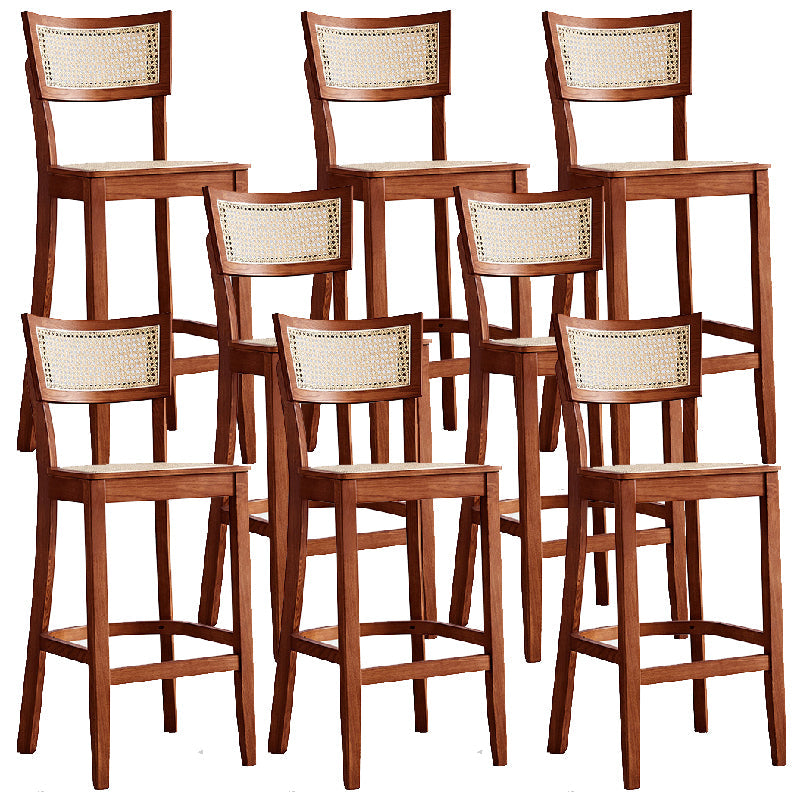Contemporary Bar Stool Wooden Counter Bar Stool with Wood Legs for Bar
