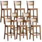 Contemporary Bar Stool Wooden Counter Bar Stool with Wood Legs for Bar