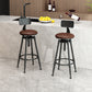 Industrial Adjustable Counter Chair Metal Round Indoor Dining Stool with Swivel