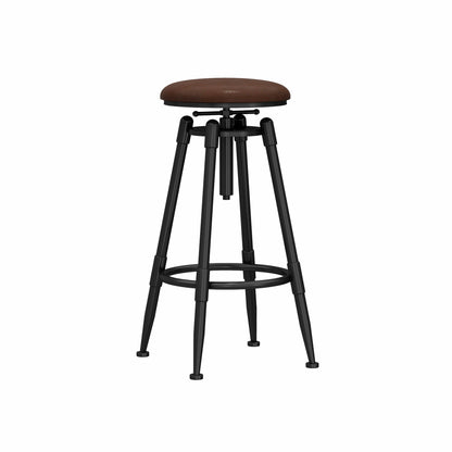 Industrial Adjustable Counter Chair Metal Round Indoor Dining Stool with Swivel