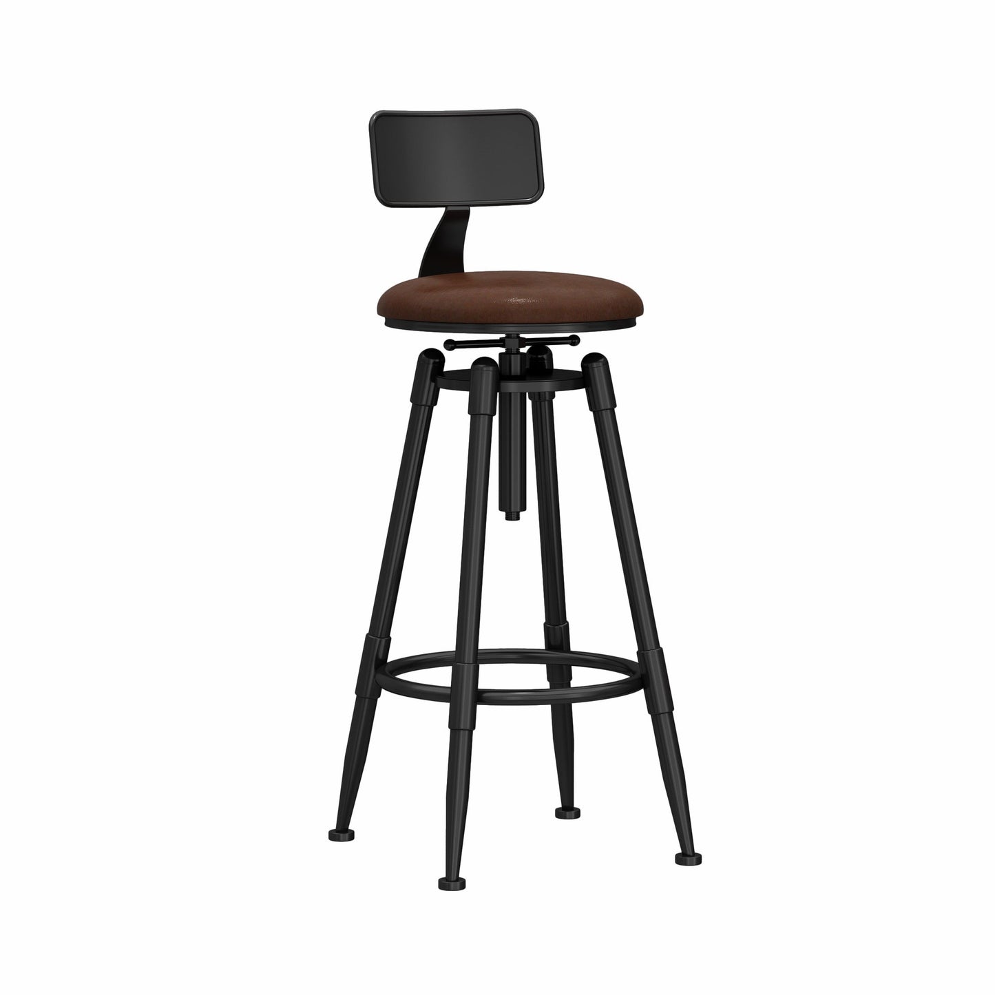 Industrial Adjustable Counter Chair Metal Round Indoor Dining Stool with Swivel