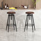 Industrial Adjustable Counter Chair Metal Round Indoor Dining Stool with Swivel