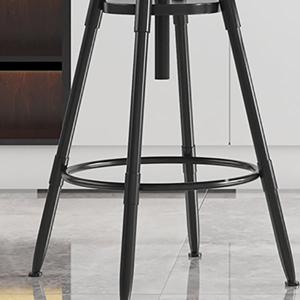 Industrial Adjustable Counter Chair Metal Round Indoor Dining Stool with Swivel