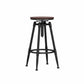 Industrial Adjustable Counter Chair Metal Round Indoor Dining Stool with Swivel