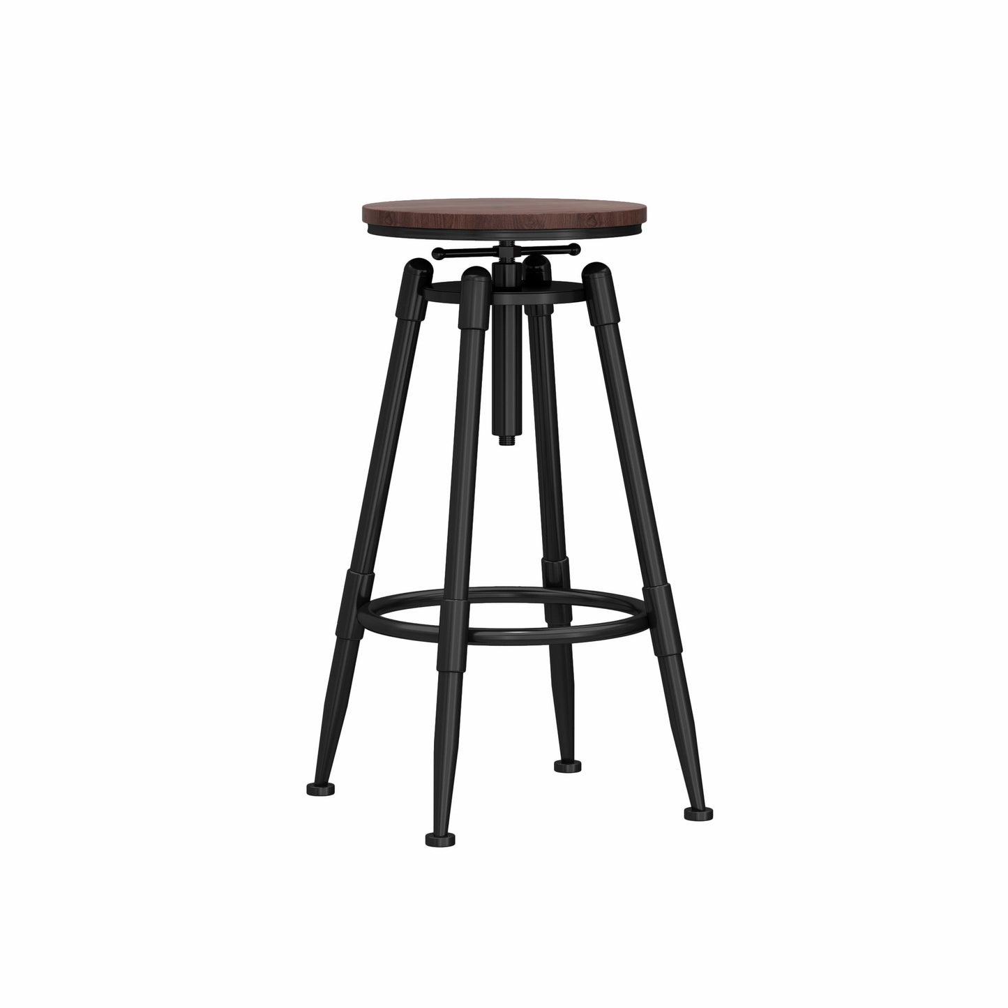 Industrial Adjustable Counter Chair Metal Round Indoor Dining Stool with Swivel