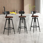 Industrial Adjustable Counter Chair Metal Round Indoor Dining Stool with Swivel