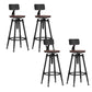 Industrial Adjustable Counter Chair Metal Round Indoor Dining Stool with Swivel