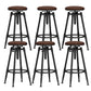 Industrial Adjustable Counter Chair Metal Round Indoor Dining Stool with Swivel