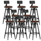 Industrial Adjustable Counter Chair Metal Round Indoor Dining Stool with Swivel