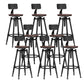 Industrial Adjustable Counter Chair Metal Round Indoor Dining Stool with Swivel