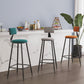 Modern Armless Backrest Counter Stool Steel Kitchen Bar Stool with Cushion and Pedal