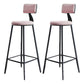 Modern Armless Backrest Counter Stool Steel Kitchen Bar Stool with Cushion and Pedal