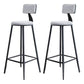 Modern Armless Backrest Counter Stool Steel Kitchen Bar Stool with Cushion and Pedal