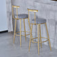 Contemporary  Armless Backrest Counter Stool Iron Kitchen Bar Stool for Home