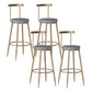 Contemporary  Armless Backrest Counter Stool Iron Kitchen Bar Stool for Home