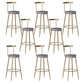 Contemporary  Armless Backrest Counter Stool Iron Kitchen Bar Stool for Home