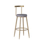Contemporary  Armless Backrest Counter Stool Iron Kitchen Bar Stool for Home
