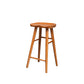 Modern Solid Wood Dining Stool Backless Contoured Seat Bar and Counter Stool