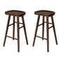 Modern Solid Wood Dining Stool Backless Contoured Seat Bar and Counter Stool