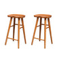 Modern Solid Wood Dining Stool Backless Contoured Seat Bar and Counter Stool