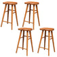 Modern Solid Wood Dining Stool Backless Contoured Seat Bar and Counter Stool